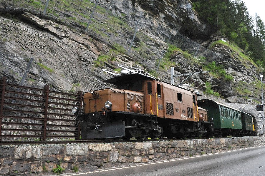 2019.06.11 RhB Ge 6-6 I 414 Albulabahn Krokodil Bahnfest Bergün (49)